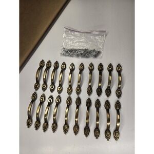 Lot Of 20 Amerock Allison 735-1 Brass Cabinet Drawer Pulls Handles Carriage